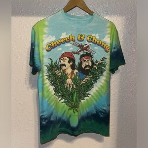 LIQUID BLUE - CHEECH & CHONG TIE DYE TEE - M
